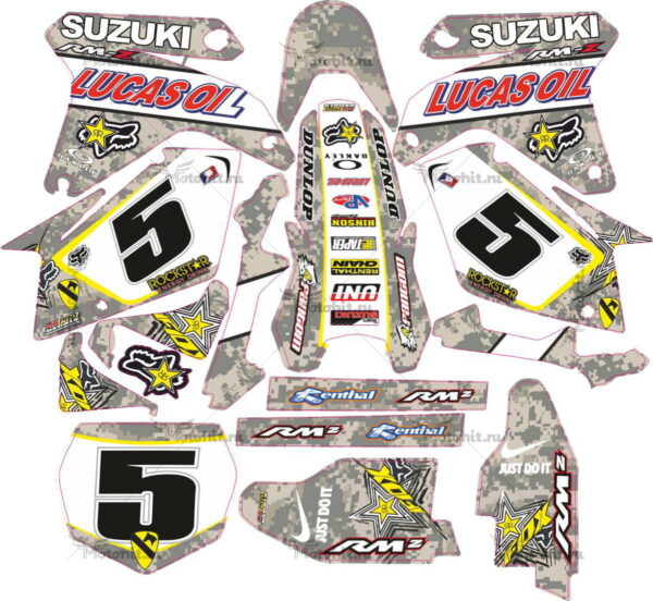 Decals for SUZUKI RMZ-450 2005-2006 CAMUFLADA