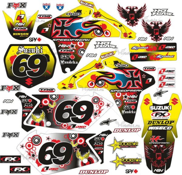 Decals for SUZUKI RMZ-450 2005-2006 SPEEDFREAK