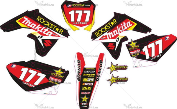 Decals for SUZUKI RMZ-450 2008-2017 MAKITA-ROCKSTAR