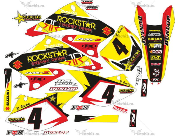 Decals for SUZUKI RMZ-250 2004-2006 ROCKSTAR