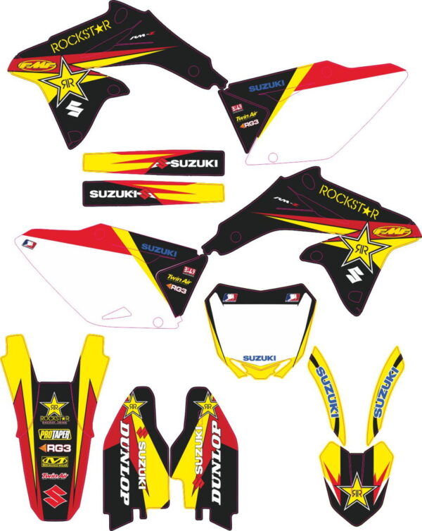 Decals for SUZUKI RMZ-450 2008-2017 ROCKSTAR
