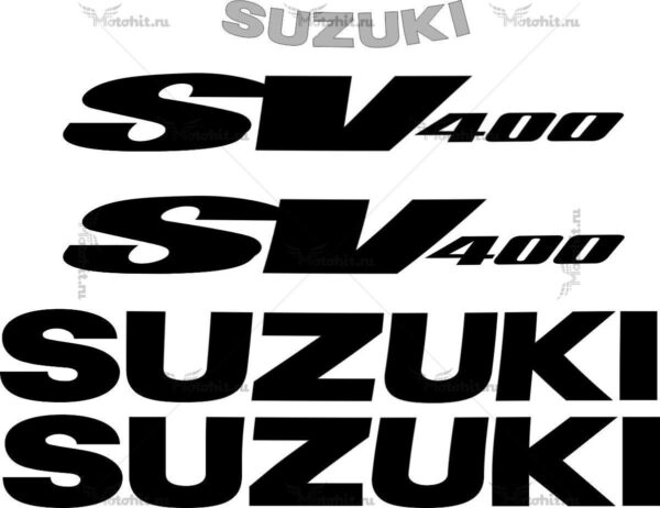 Decals for SUZUKI SV-400-S 1998 BLACK
