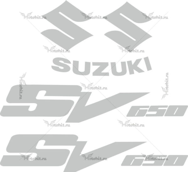 Decals for SUZUKI SV-650 1999-2010 SILVER