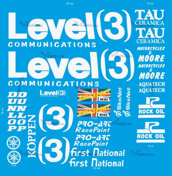 Decals for Yamaha LEVEL-3-PROMO