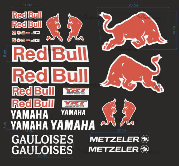 Decals for Yamaha RED-BULL-PROMO