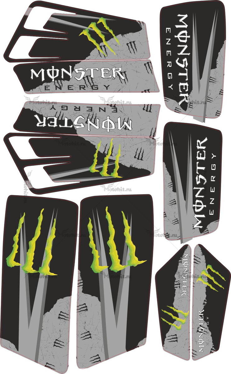 Decals for Yamaha BANSHEE-BLACK-MONSTER 1987-2018+