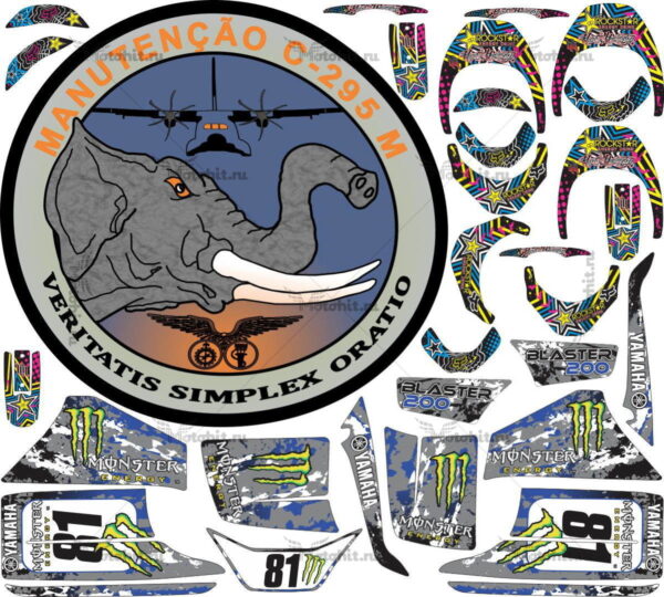 Decals for Yamaha BLASTER-200 1988-2018