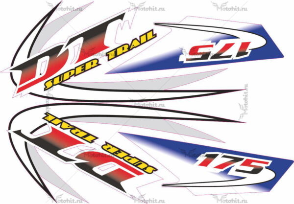 Decals for Yamaha DT-175 2005 SUPER-TRAIL