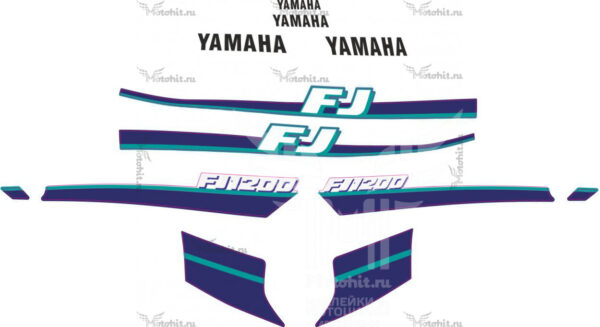 Decals for Yamaha FJ-1200 BLUE 1995+ 2