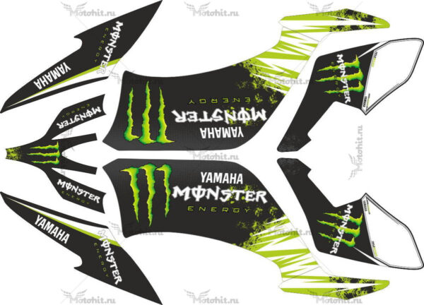 Decals for Yamaha YFM-250 RAPTOR-MONSTER 2008-2014