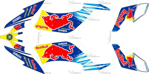 Decals for Yamaha YFM-250 RAPTOR-REDBULL 2008-2014