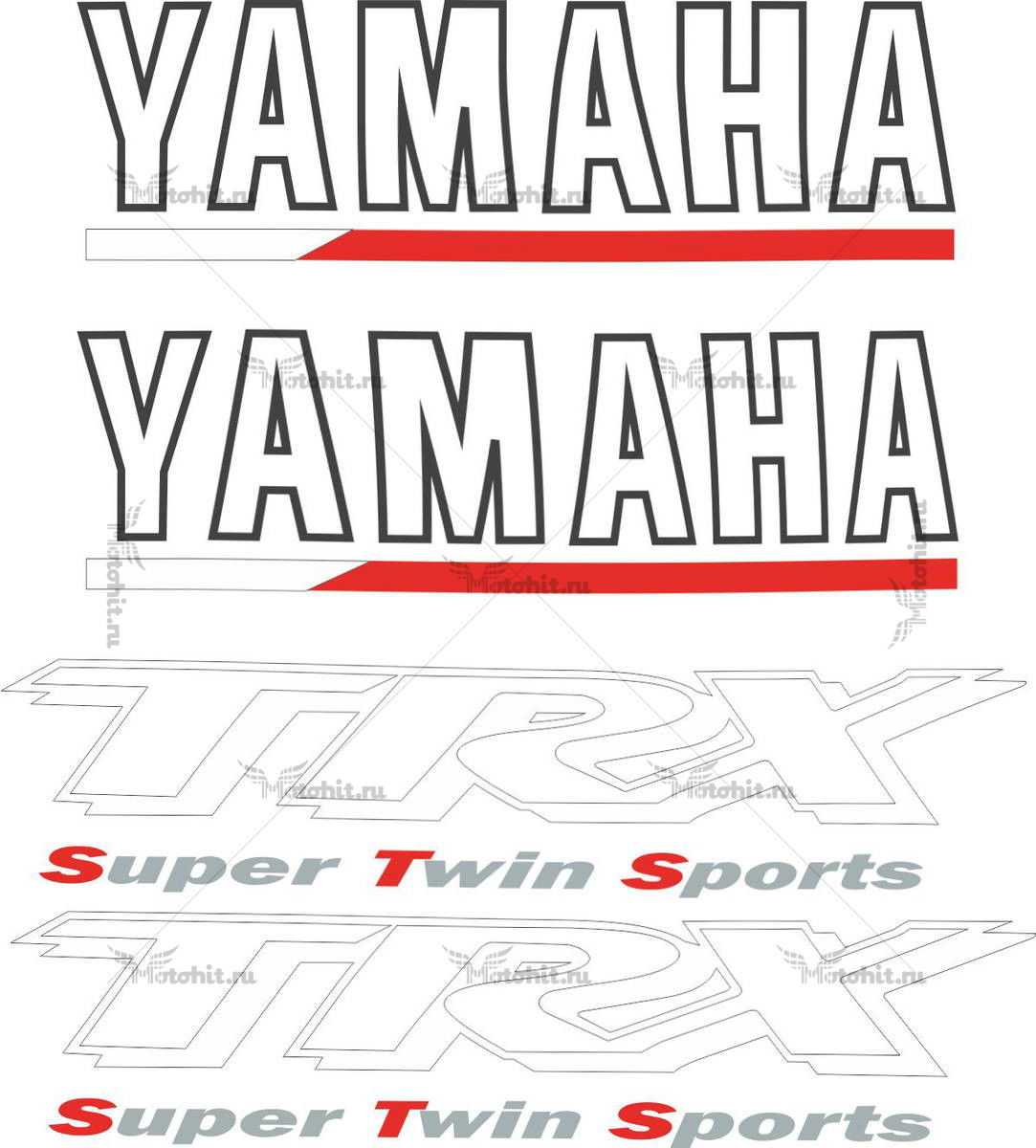 Decals for Yamaha TRX-850