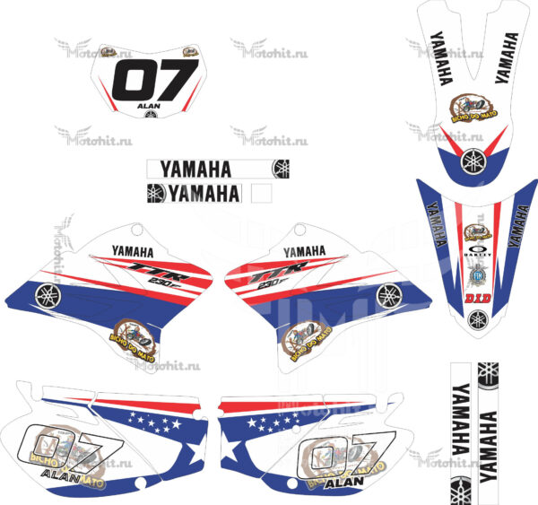 Decals for YAMAHA TTR-230F 2005-2016