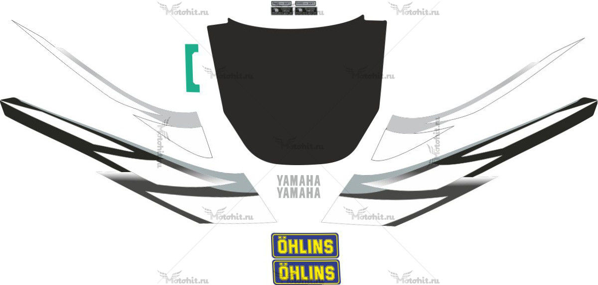 Decals for Yamaha XJR-1300 2003 - black