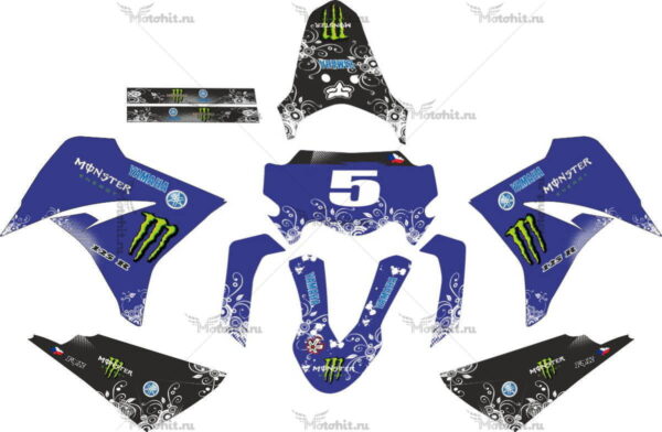 Decals for Yamaha XT-125 MILDBLUE