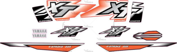 Decals for Yamaha XT-225 2001 ORANGE
