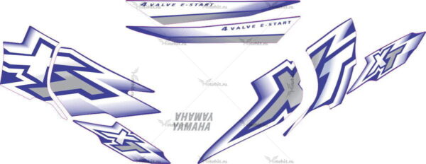 Decals for Yamaha XT-600 2000-2002 BLUE