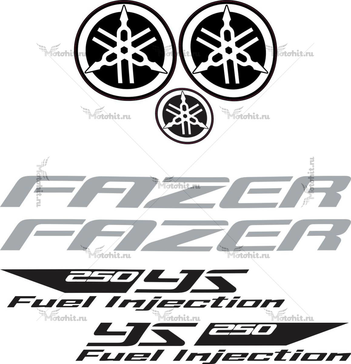 Decals for Yamaha YS-250 2012 FAZER
