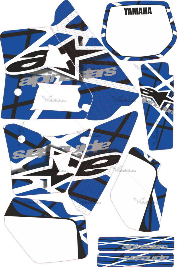 Decals for Yamaha YZ-125 YZ-250 1989-1990 ALPINE-AZ