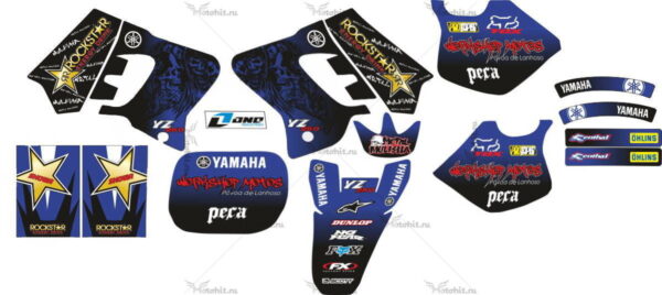 Decals for Yamaha YZ-125 YZ-250 1993-1995 BLUE