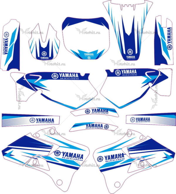 Decals for Yamaha YZ-125 YZ-250 1996-2001 BLUE