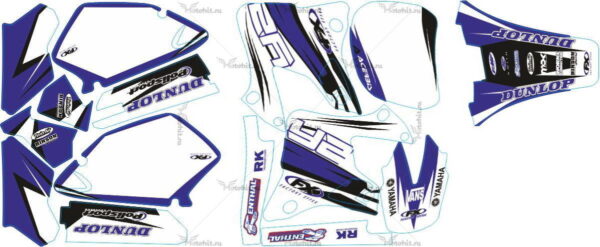 Decals for Yamaha YZ-125 YZ-250 1996-2001 DUNLOP2-RATEVE