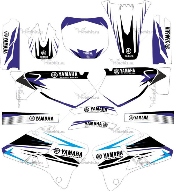 Decals for Yamaha YZ-125 YZ-250 1996-2001 WHITE