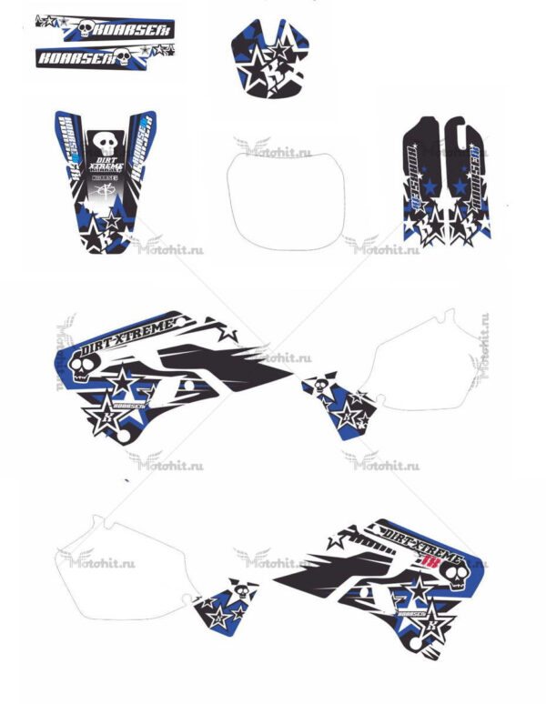 Decals for Yamaha YZ-125 YZ-250 1996-2001 MOTO-XTREME