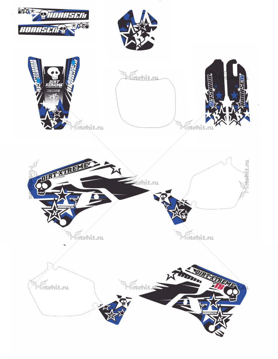 Decals for Yamaha YZ-125 YZ-250 1996-2001 MOTO-XTREME