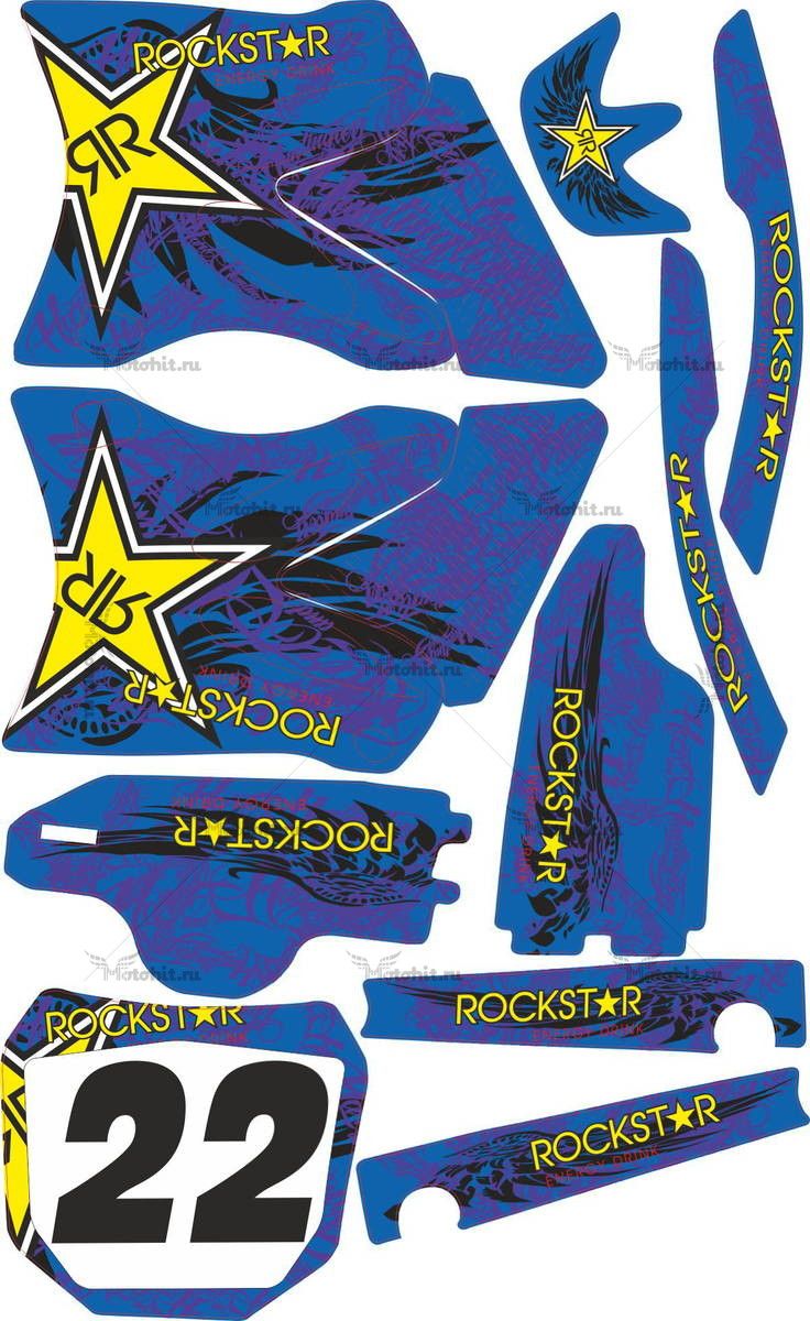 Decals for Yamaha YZ-125 YZ-250 2002-2014 ROCK-HART1-2