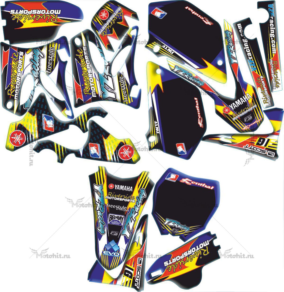 Decals for Yamaha YZ-125 YZ-250 2002-2014 RIVERSIDE2