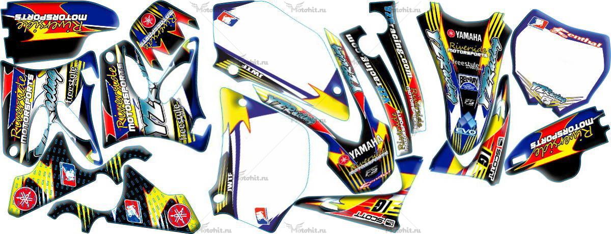 Decals for Yamaha YZ-125 YZ-250 2002-2014 RIVERSIDE2-WHITE