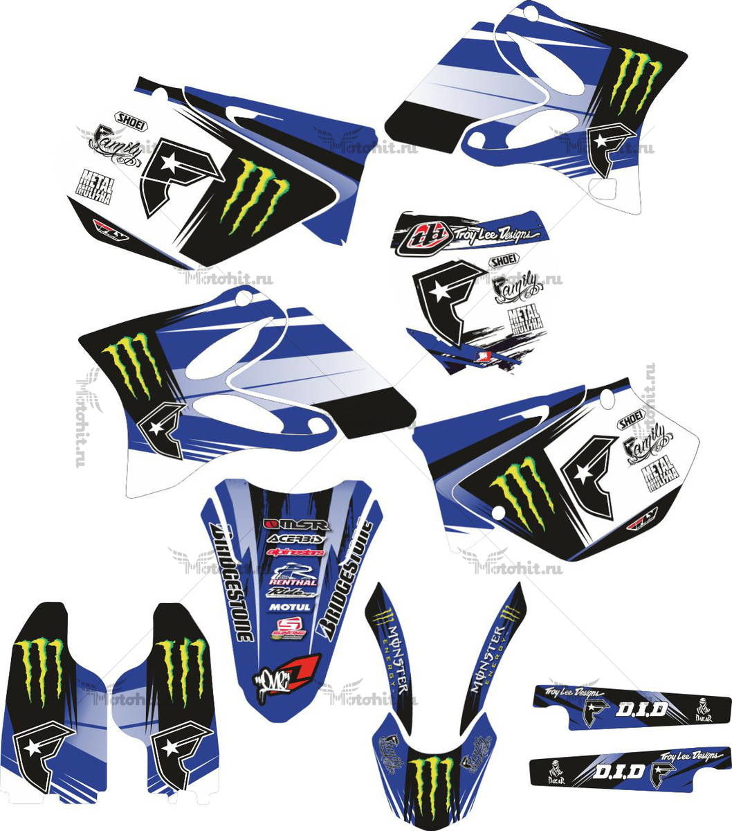 Decals for Yamaha YZ-125 YZ-250 2002-2014
