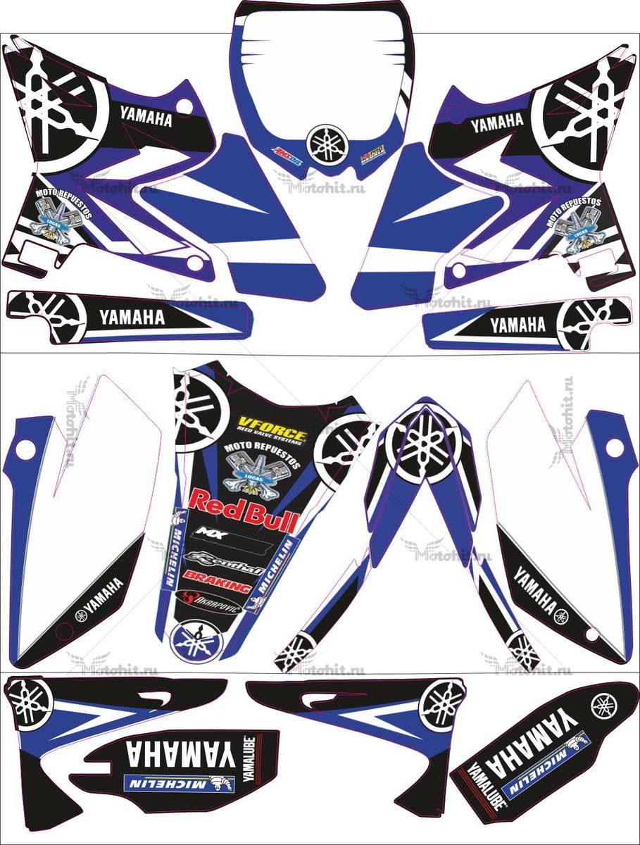 Decals for Yamaha YZ-125 YZ-250 2002-2014 UFO