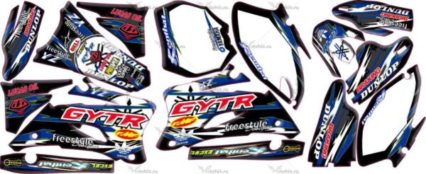 Decals for YAMAHA WR-250F 2007-2014, WR-450F 2007-2011 DUNLOP1