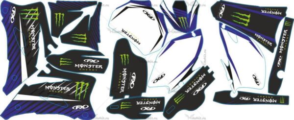 Decals for YAMAHA WR-250F 2007-2014, WR-450F 2007-2011MONSTER3