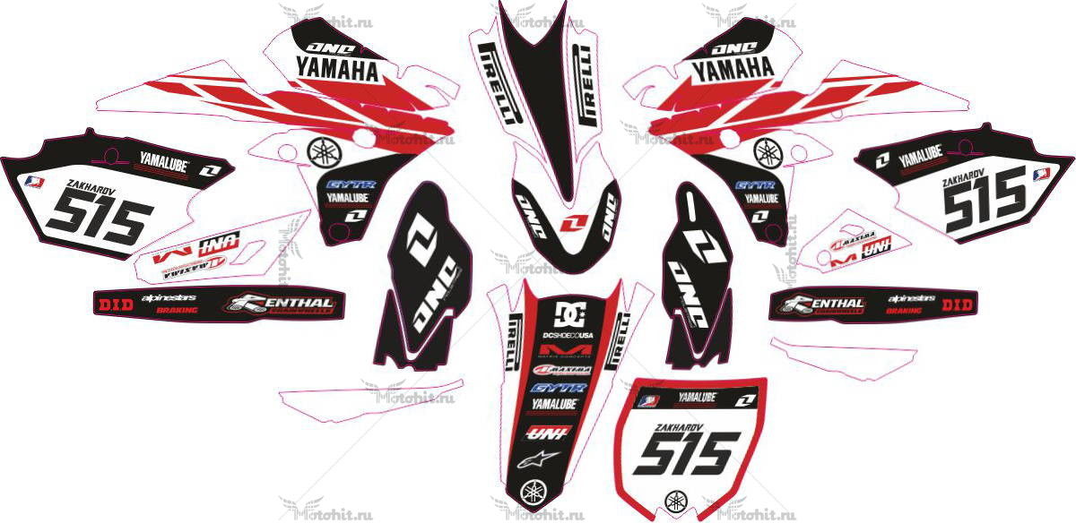 Decals for Decals for YAMAHA WR-250F 2015-2018, WR-450F 2016-2018 ORIG