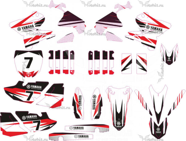 Decals for YAMAHA YZ-125-YZ-250 2015-2018-3color