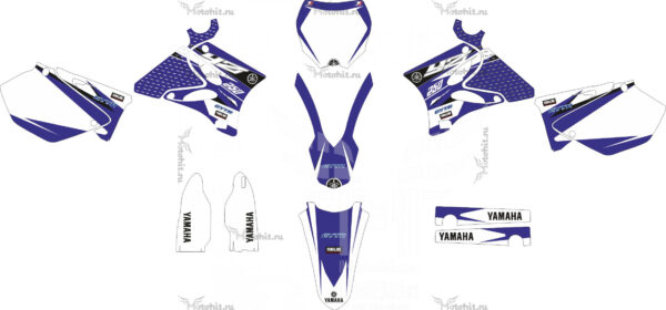 Decals for YAMAHA YZ-250 2 PURPLE-WHITE