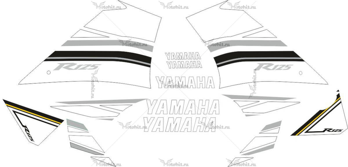 Decals for Yamaha YZF-125-R 2008-2013
