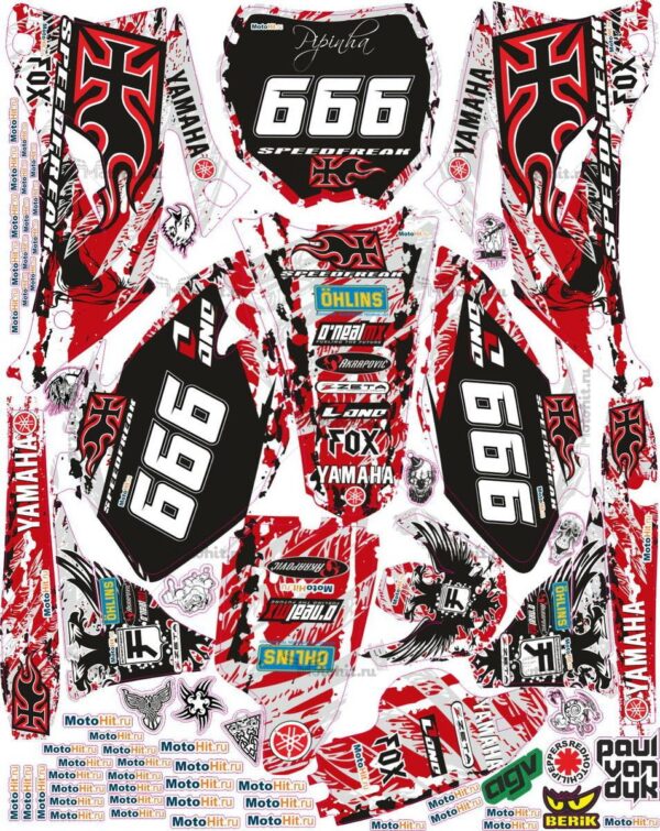 Decals for YAMAHA YZ-250F, YZ-450F 2006-2009