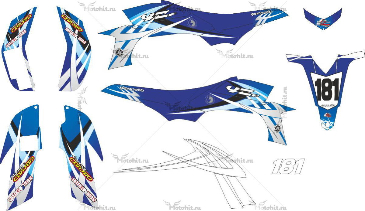 Decals for Yamaha YZF-450 GIANNETTI