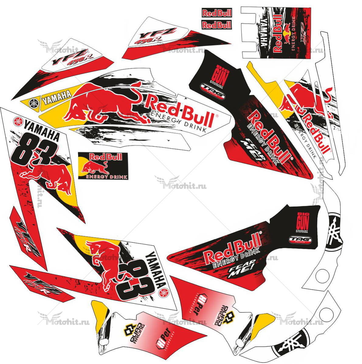 Decals for Yamaha YZF-450-R 2010-2013