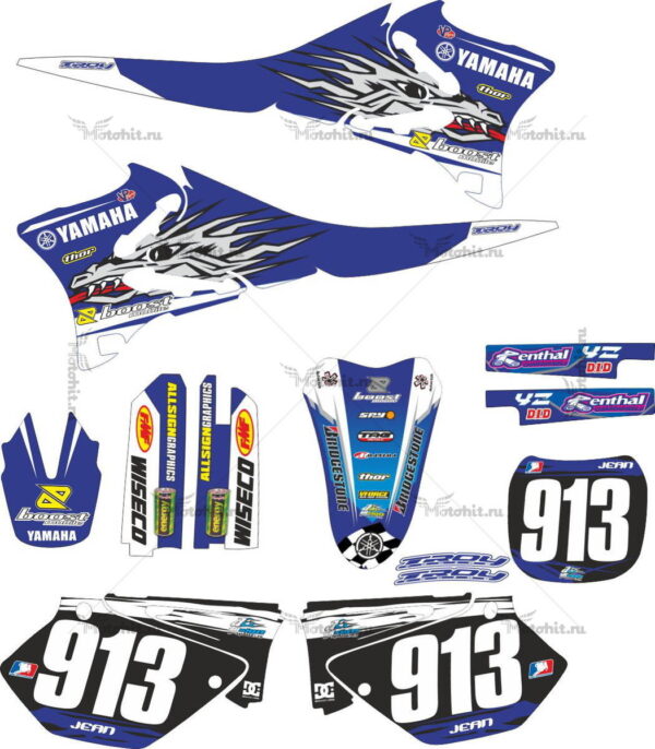 Decals for Yamaha YZF 2004 BOOST-JEAN
