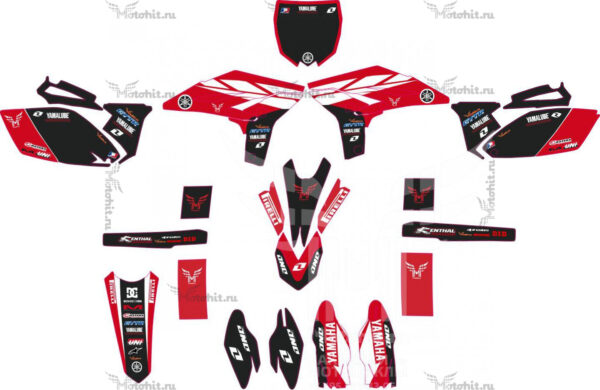 Decals for YAMAHA YZ-250F 2010-2013 red-black