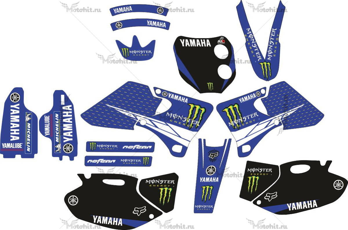 Decals for Yamaha YZF-400 1998-2002 MONSTER-BLUE