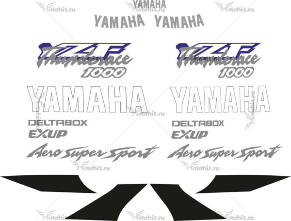 Decals for Yamaha YZF-1000-R 1996-2003 THUNDERACE-BLACK
