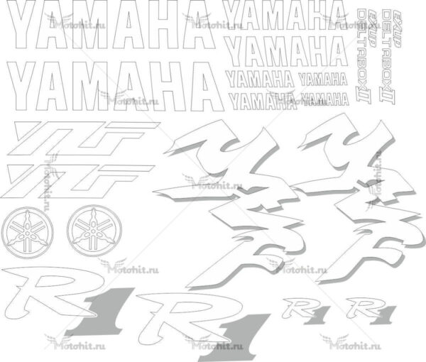 Decals for Yamaha YZF-R1 1998 GRAFFITI-2-COLORS