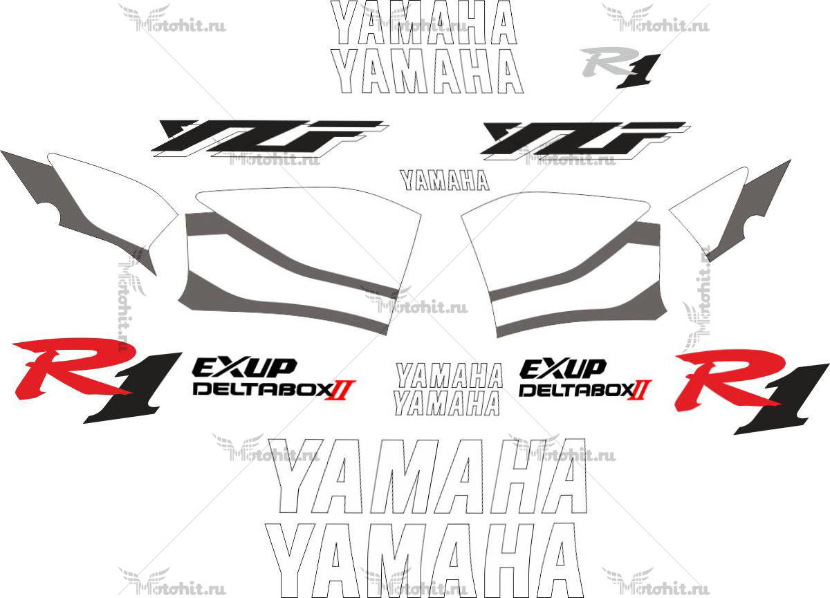 Decals for Yamaha YZF-R1 1999 RED-R