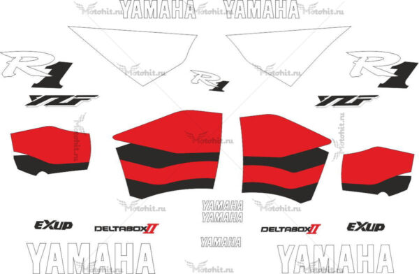 Decals for Yamaha YZF-R1 2000 RED